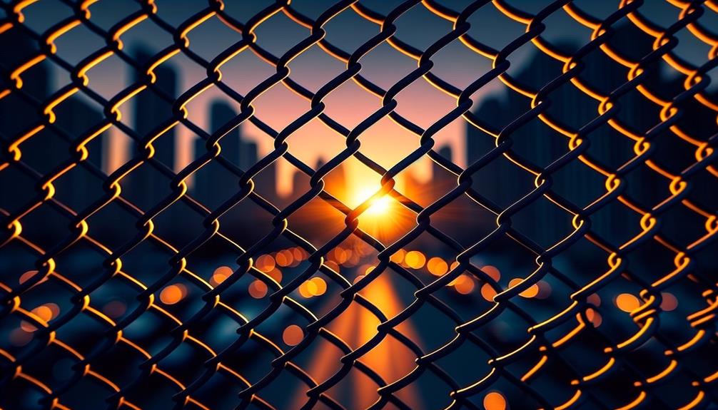 intricate ironwork chain fence